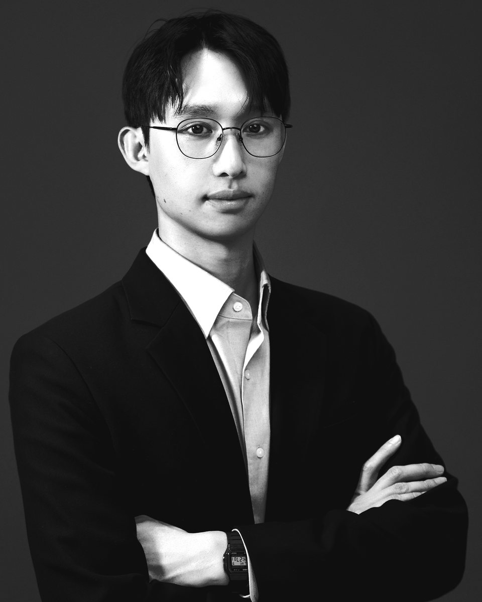 Howard Tam, black and white portrait
